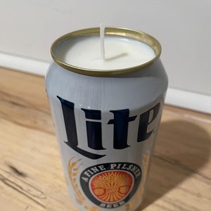 Miller Lite Handmade Soy Candle with custom scent