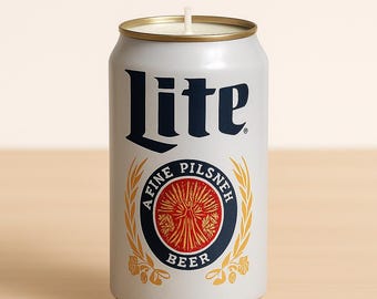 Miller Lite Handmade Soy Candle with custom scent