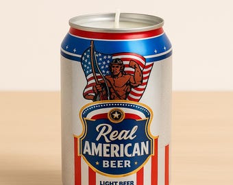 Real American Beer Handmade Soy Candle with custom scent