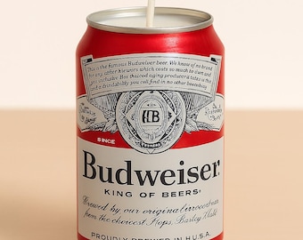 Budweiser Handmade Soy Candle with custom scent