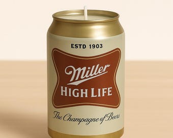 Miller High Life Handmade Soy Candle with custom scent