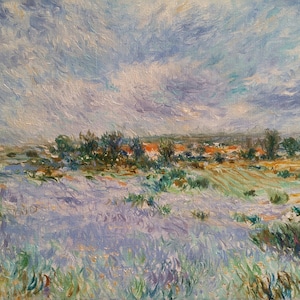 Lavender Painting Provence Landscape 8&quot; x 12&quot; - French Landscape Impressionism Style - French Country Rural Landscape Painting Original Oil