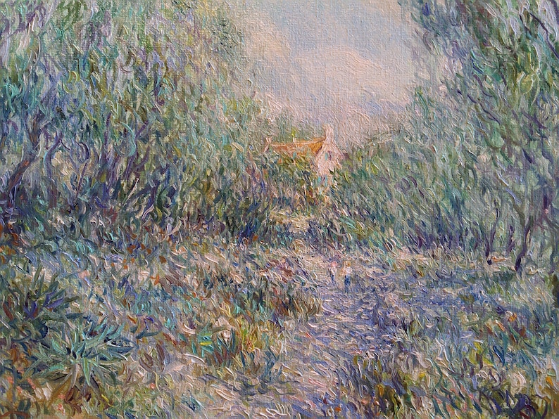 Provence Painting French Landscape 8 x 12 Provence Landscape French Country Small Landscape Olive Trees Painting French Impressionism