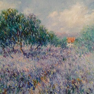 Provence Painting French Landscape 8 x 12 Provence Landscape French Country Small Landscape Olive Trees Painting French Impressionism