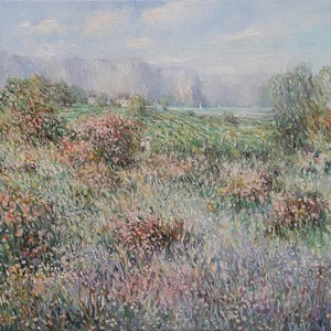 Provence Vineyard Landscape Painting: French Impressionist Oil on Canvas