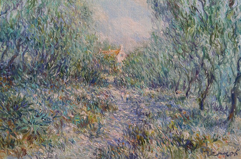 Provence Painting French Landscape 8 x 12 Provence Landscape French Country Small Landscape Olive Trees Painting French Impressionism