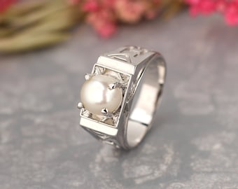 Buy Mens Pearl Ring Online In India - Etsy India