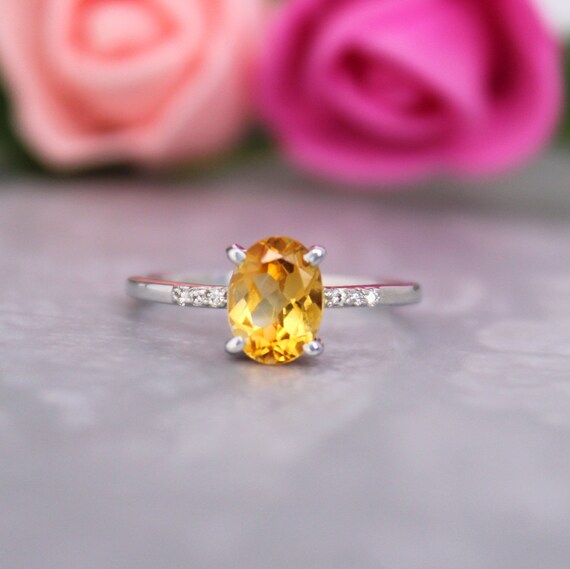 Yellow topaz promise ring deals