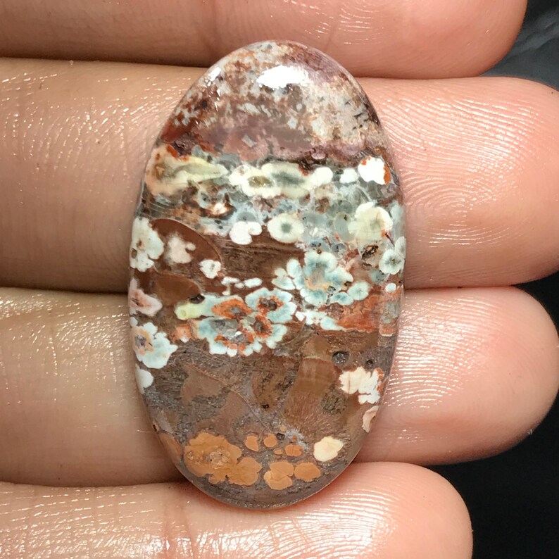 Natural Poppy Jasper Cabochon AAA+ Quality Gemstone Rare Poppy Jasper Stone....35X20X5mm...30cts....AZ493 Loose Jasper Gemstone