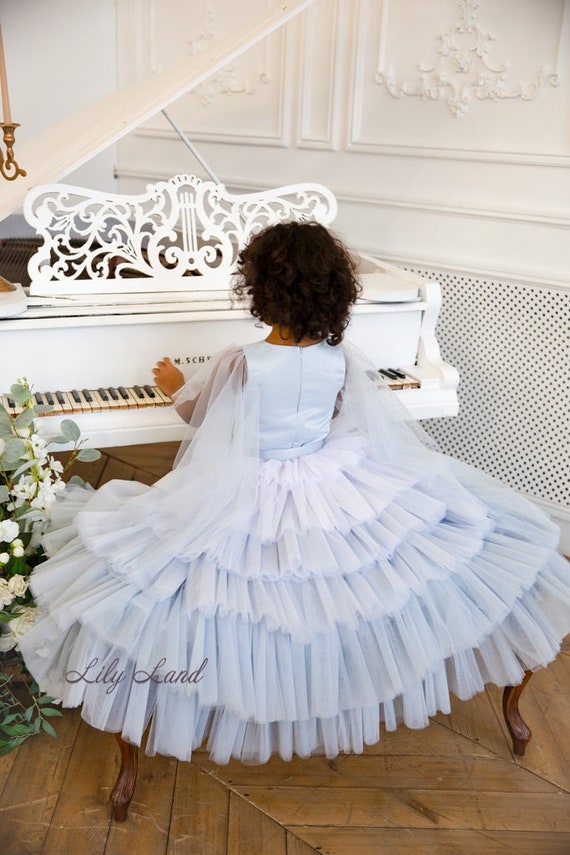 Luxury girl dress with detachable maxi skirt flower girl Etsy