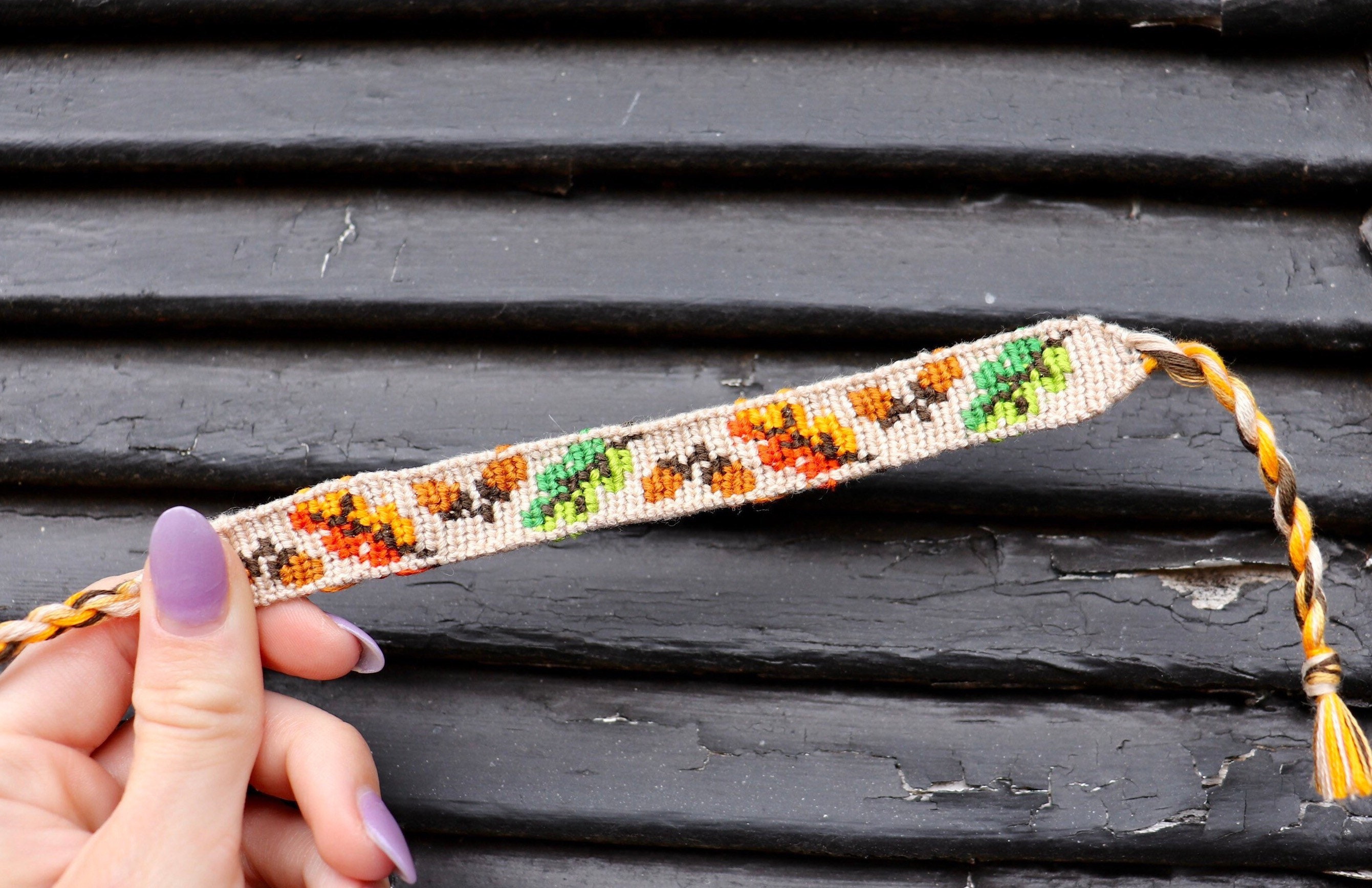 Autumn Leaves Handcrafted Friendship Bracelet Etsy