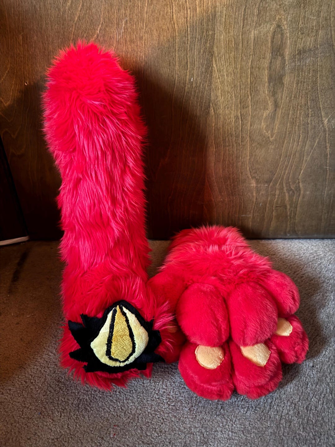 Paws Red Rabbit Toy Red Paws and Tail Set - Etsy