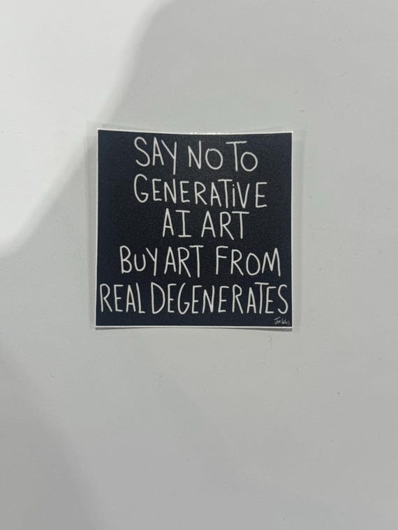 anti AI stickers by Joe Wos
