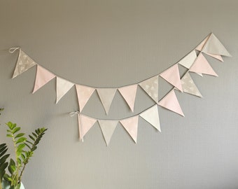 Bannière, bannière de drapeaux, banderoles, banderoles de drapeaux, chambre de bébé, baby shower, décoration de chambre d'enfant, drapeaux, coton, fête, décoration de fête, décoration, chambre d'enfants