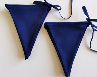 Navy blue bunting banner, Cotton flags for nursery, Flag bunting, Pennant chain, Navy blue banner, Blue bunting, kids nursery, 1st birthday