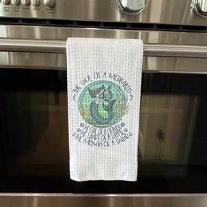Soul of a mermaid kitchen towel