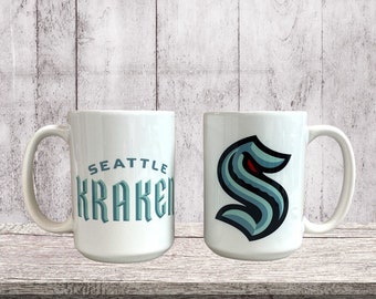 Seattle Kraken  ceramic coffee mug.