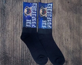 Pug Father Athletic Socks: USA Handcrafted Cotton Blend