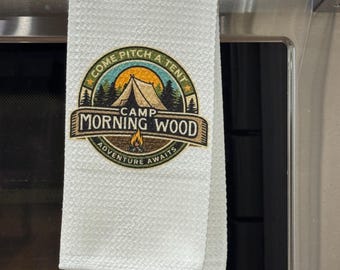 Camp morning wood  kitchen towel