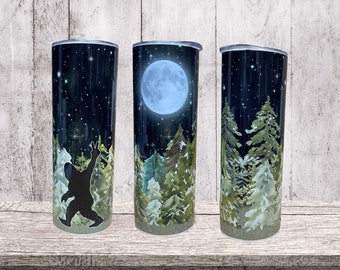 Glow in the Dark Bigfoot Tumbler: 20oz Stainless Steel Cup