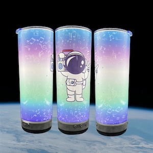 Astronaut Bluetooth Speaker Tumbler: 20oz Personalized Stainless Steel