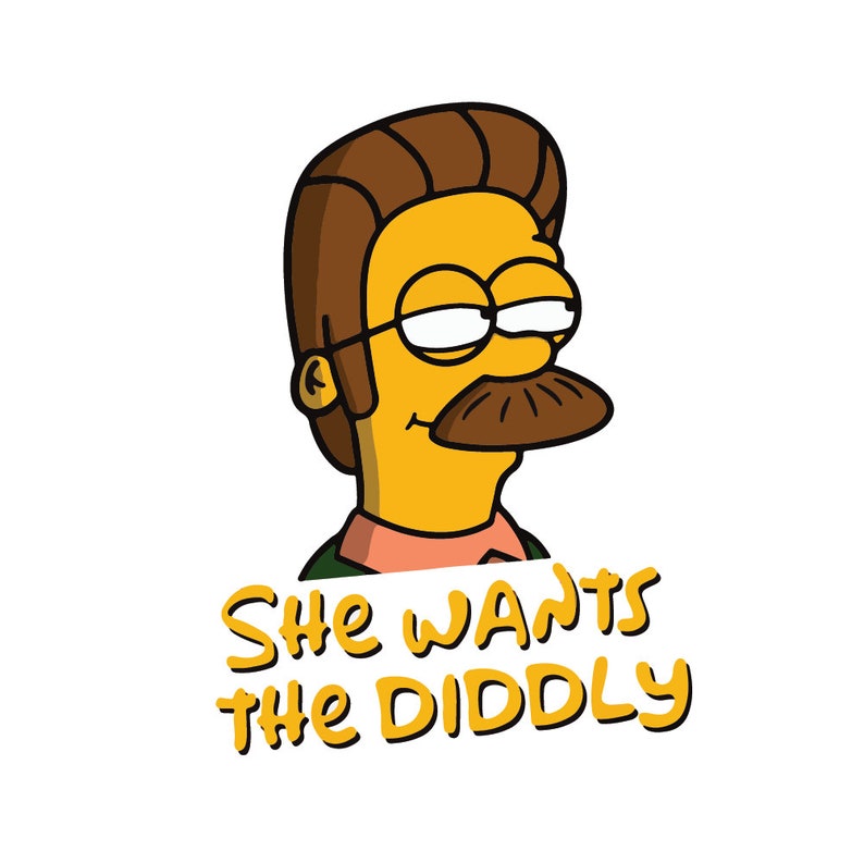 She Wants the Diddly Ned Flanders Meme Sticker Etsy Canada