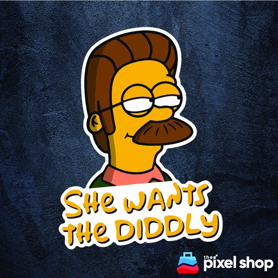 She Wants the Diddly Ned Flanders Meme Sticker Etsy