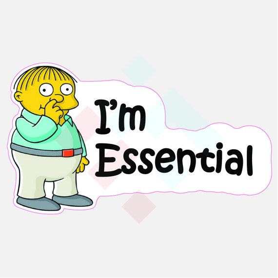 Ralph Wiggum I M Essential Sticker Car Decal Essential Etsy