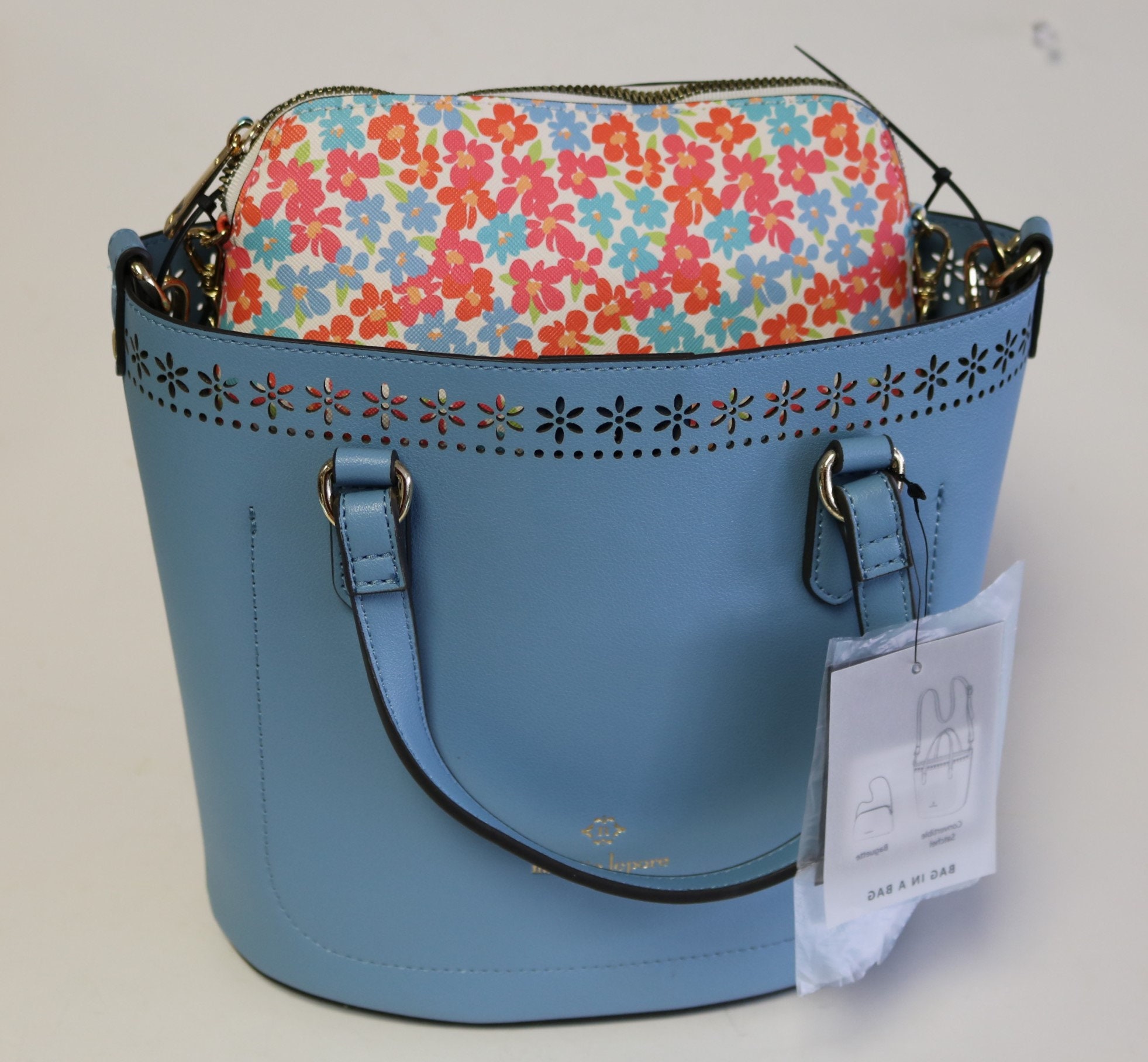 Nanette Lepore Matching Handbag Purse Set Mom And Her Mini Chocolate Logo  New | eBay