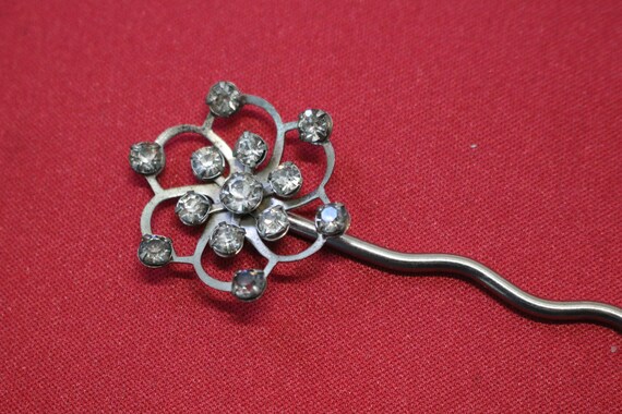 Antique Victorian Lady S Hair Pin Rhinestones Etsy