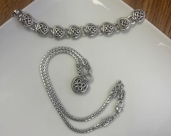 Rare Brighton Gwynevere Celtic Necklace and Bracelet