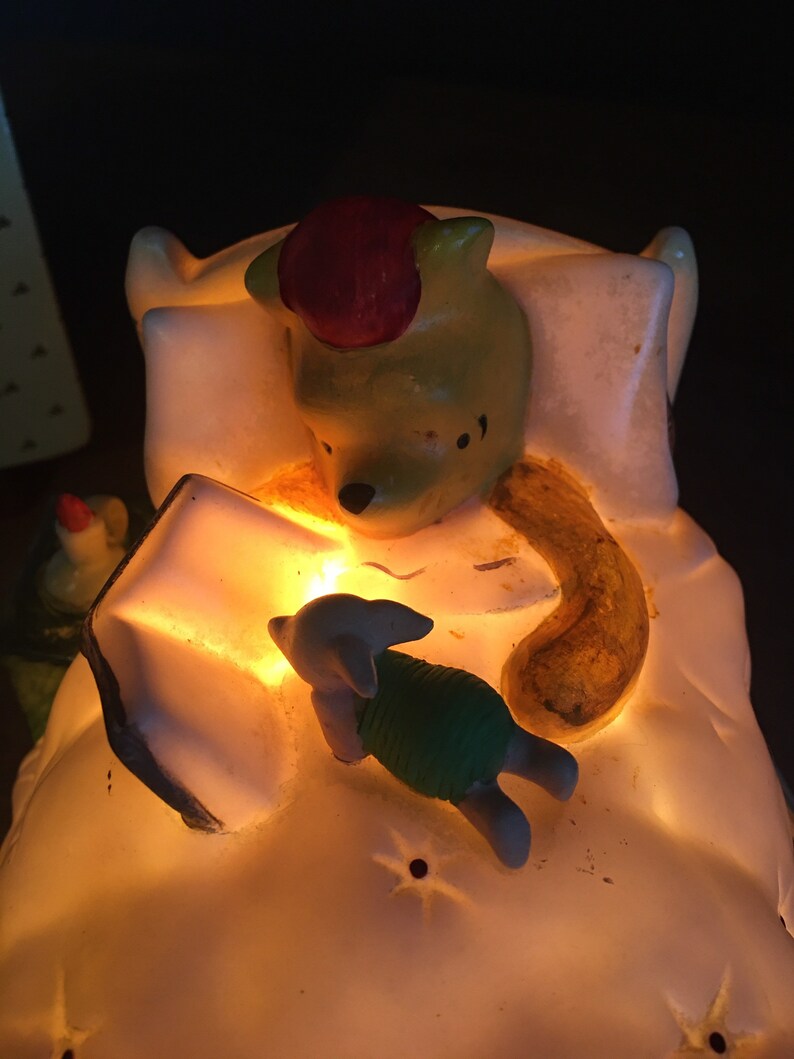 Pooh In Bed Night Light and Book