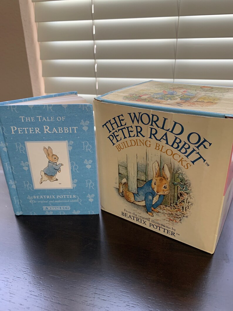 Peter Rabbit Laminated Building Blocks and Book - Etsy