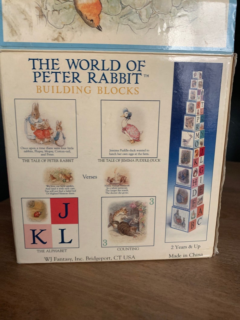 Peter Rabbit Laminated Building Blocks and Book - Etsy
