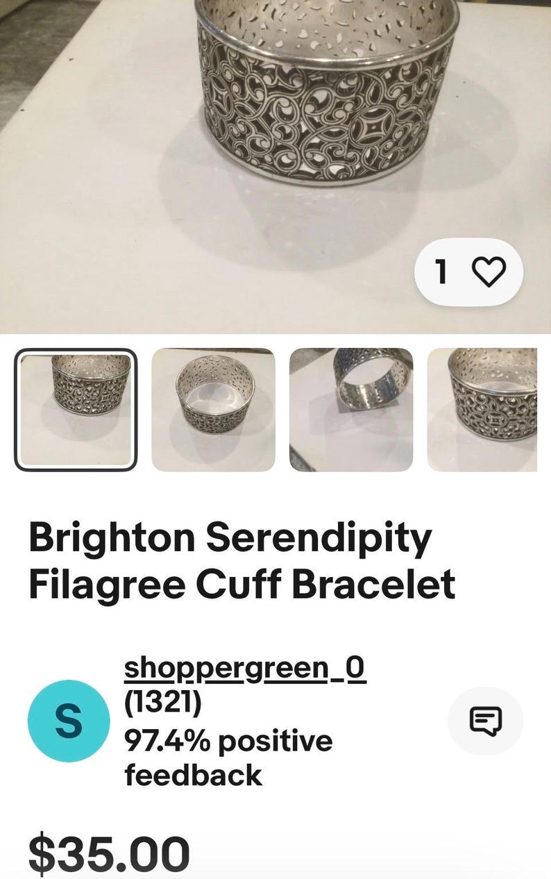 Brighton Serendipity Filagree Necklace, Cuff Bracelet and Brighton Earrings image 12