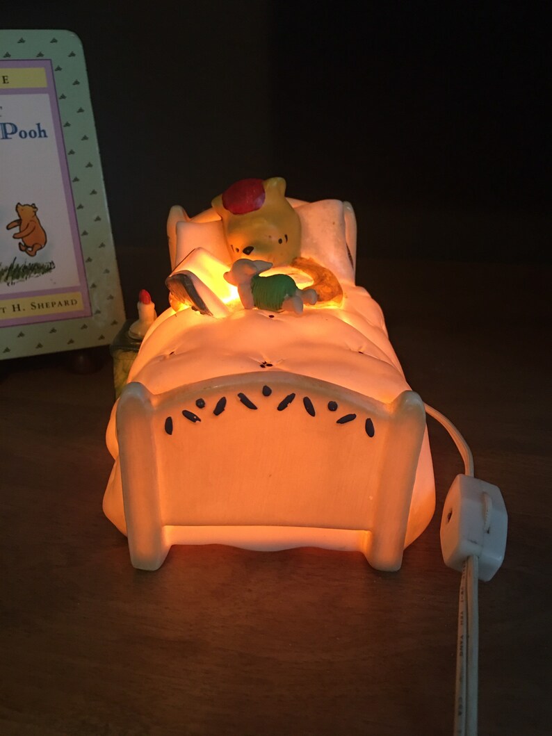 Pooh In Bed Night Light and Book
