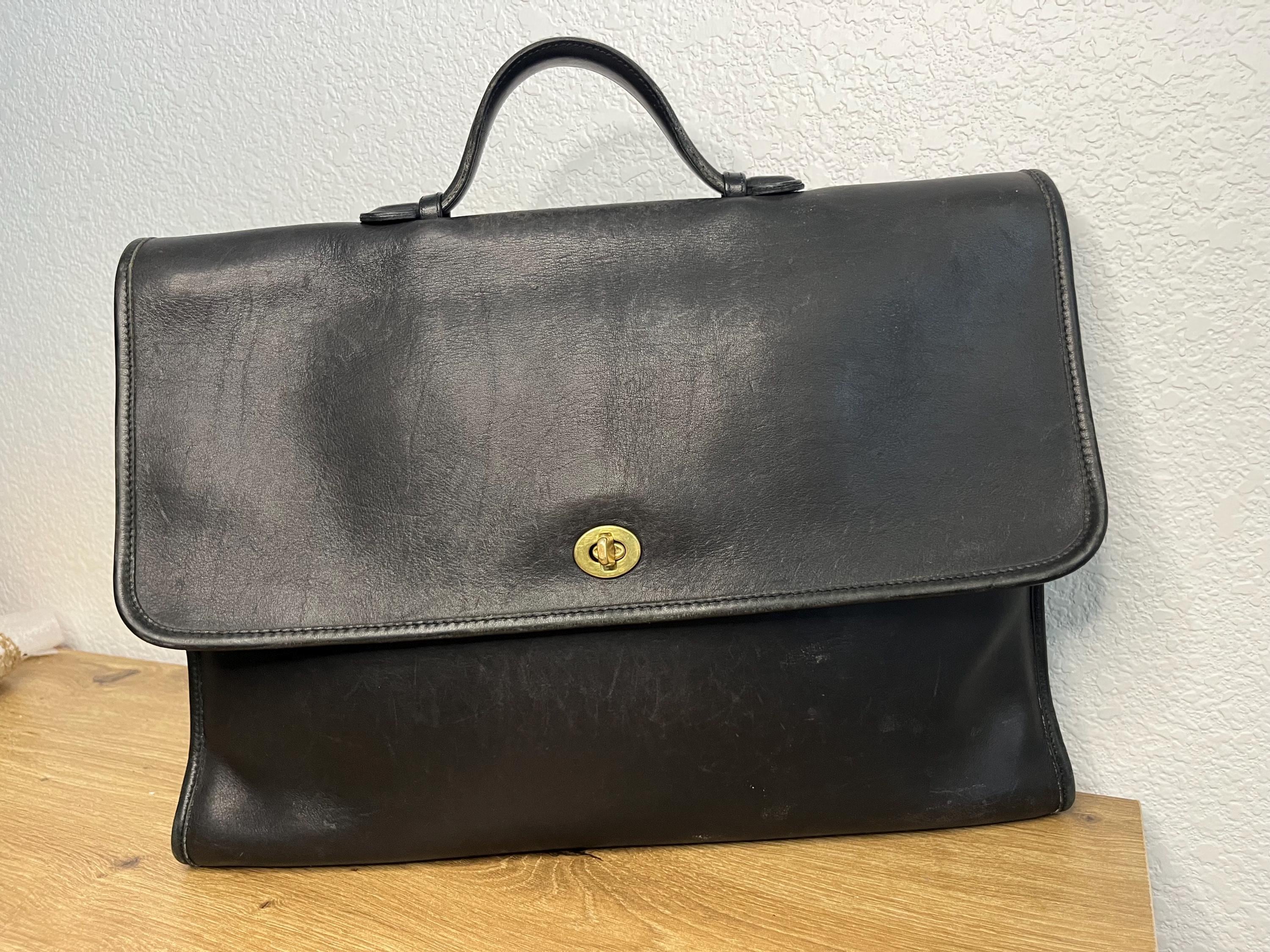 Vintage Coach Leather Briefcase - Etsy
