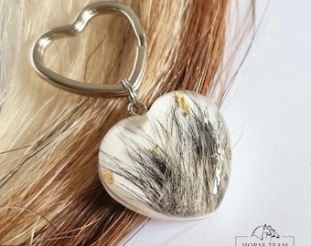Pet Fur or HorseHair Keepsake, Memorial Resin Keychain, Lock of Hair or Fur, Loss of Pet Gift, Custom Animal Memorial