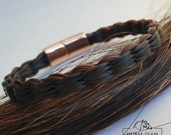Bransoletka Elegance Wide Horse Hair, Bransoletka jeździecka, Bransoletka z włosia końskiego + Chwost GRATIS