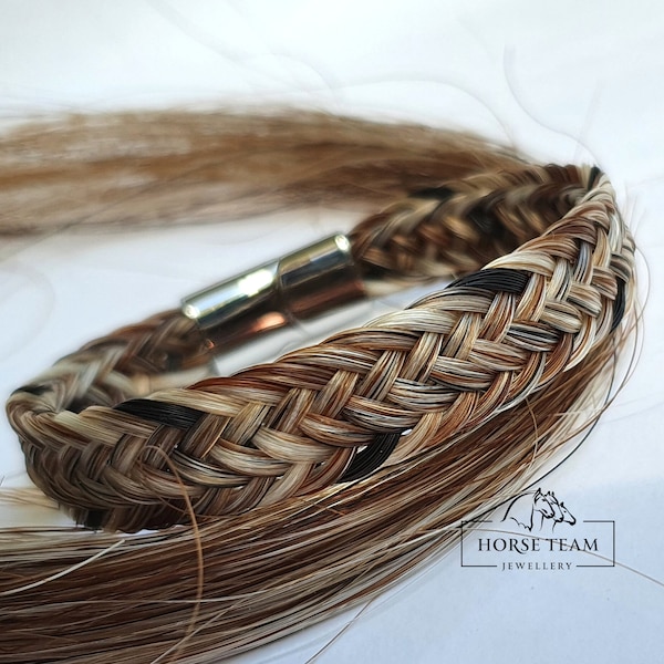 Custom horse hair bracelet, Equestrian jewelry + Tassel Key chain for FREE