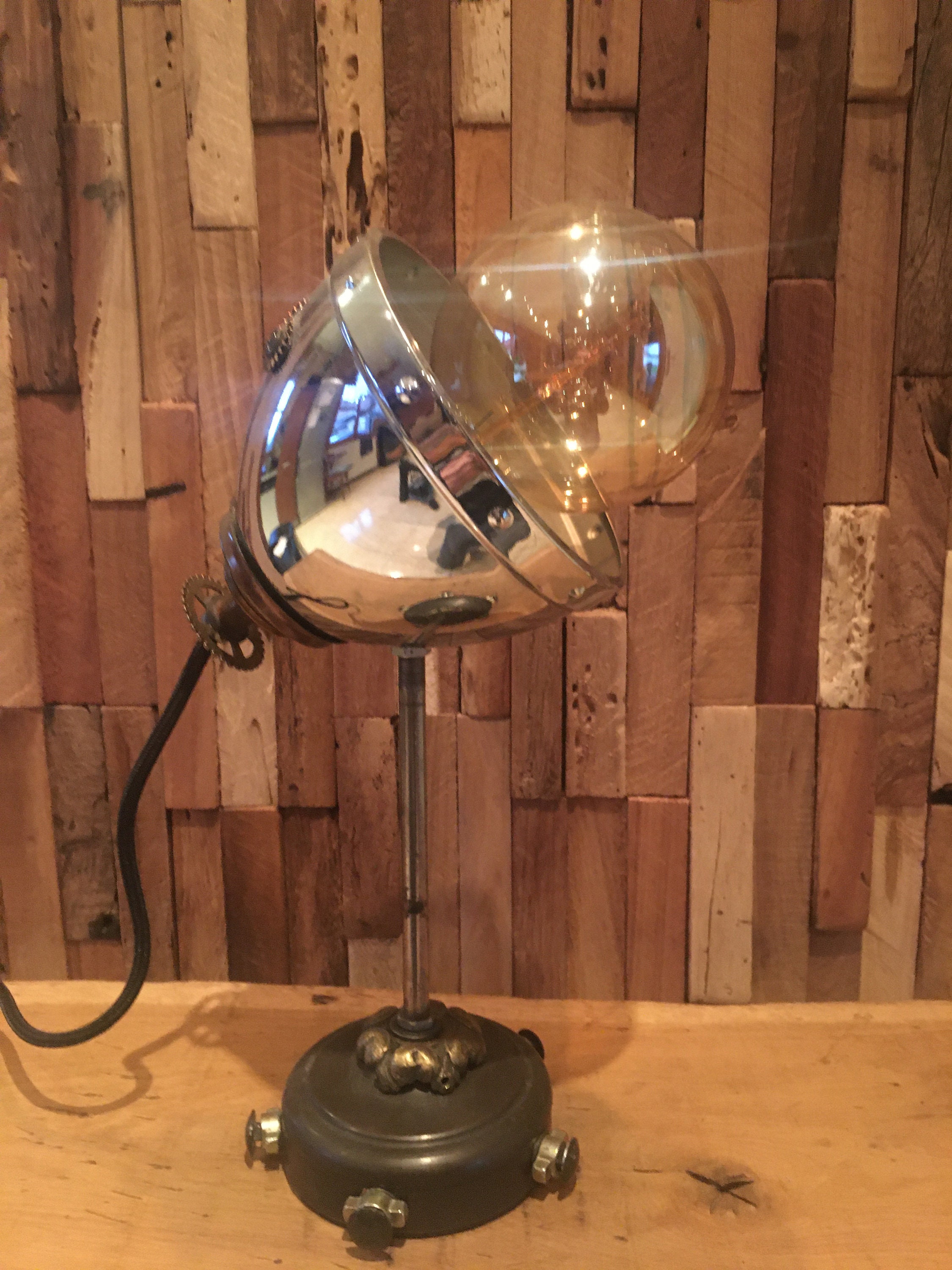 Lampe Style Industrielle Steampunk Ambiance Rétro Vintage Effet Jules Verne