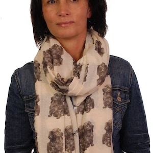 Long Haired Dachshund scarf - Dachshund owner gifts for women - Dachshund print scarf - Wiener owner gift - Sausage dog gift Dashund
