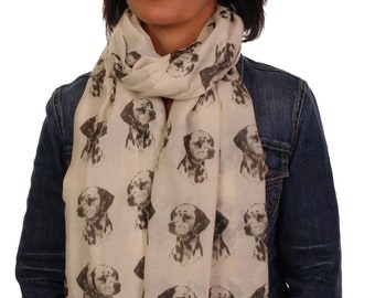 Bufanda dálmata con diseño de perro - Regalos dálmatas - bufanda con estampados de perros - bufanda con estampado dálmata - bufanda en una caja - bufanda con - bufanda perros
