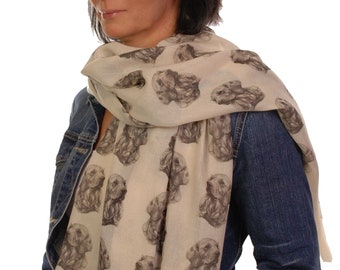 Golden Retriever scarf with dogs on - Golden Retriever owner gifts for women - Golden Retriever print scarf