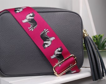 Sheltie Bag strap, Shetland sheepdog gift , Handmade crossbody Bag Strap, Shoulder bag Strap, Replacement Bag Strap