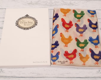 chicken print scarf