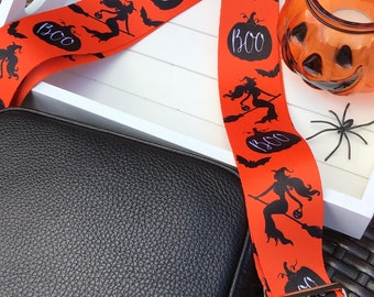 Halloween Kürbis Print Taschengurt in Geschenkbox, Hexen Fledermäuse & Spinnen Taschengurt
