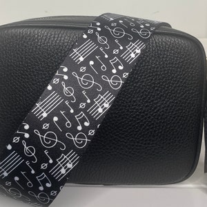 Musiknoten Design Taschengurt, Crossbody Taschengurt - Schultergurt für Handtaschen - Ersatz-Taschengurte