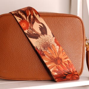 Herbst Blumen Taschengurt in Geschenkbox | Handgemachte Crossbody Taschengurte, Anbringbare Schultertasche Gurte für Handtaschen, Ersatz Taschengurte