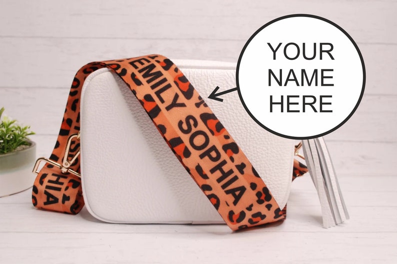 Personalised bag strap, custom print bag strap, bag strap with your design. Custom bag strap image 3